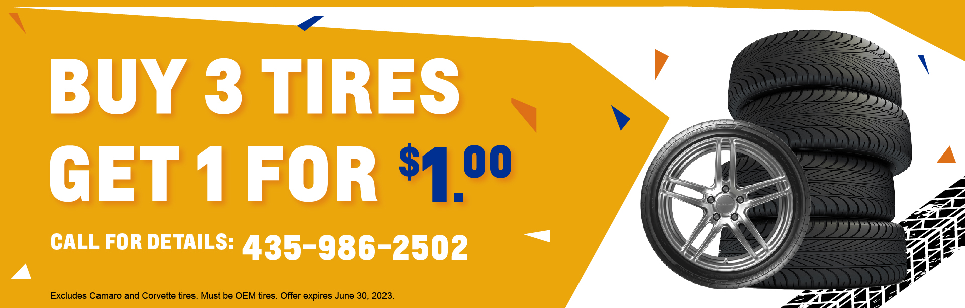 Learn More: Buy 3 Tires, Get 1 For $1